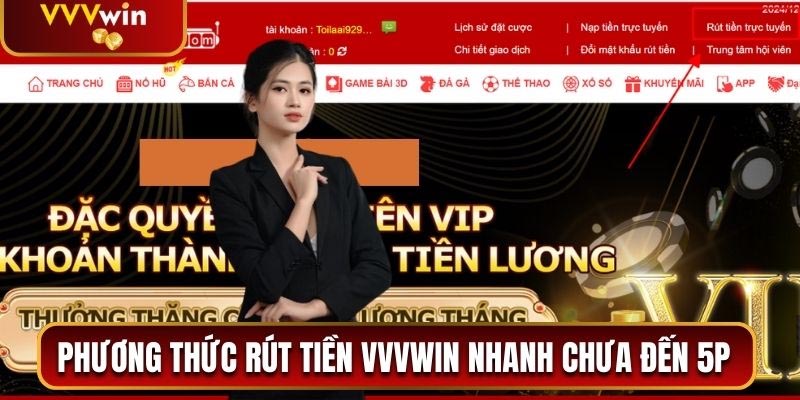 Các Bước Rút Tiền VVVwin Đúng Quy Trình